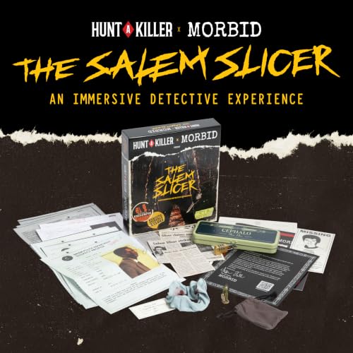 Hunt A Killer x Morbid: The Salem Slicer - Murder Mystery Game for Adults, True Crime Detective Board Games with Realistic Evidence, Forensic Files & Exclusive Podcast, 1+ Players, Ages 17+ - style: Salem Slicer