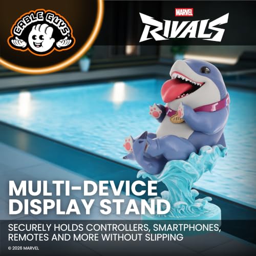 Cableguys Marvel Jeff the Land Shark Controller Holder & Phone Stand | Marvel Rivals Gaming Accessories for Room and Desk Setup, Compatible with Xbox, PlayStation & Standard Game Controllers