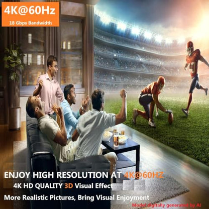 4K@60Hz 1x4 HDMI Splitter 1 in 4 Out 4:4:4,18 Gbps,4 Port Powered HDMI 2.0 Splitter Support Auto Down Scaler, 4K 1080P Sync, HDR10,3D, Only Duplication/Mirror Screens (Not Extend) for PS5/Xbox/HDTV - size: 1x4 splitter 4K@60Hz