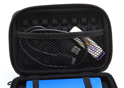 Anti-Shock Silver Aluminium Carry Travel Protective Storage Case Bag for 2.5" Inch Portable External Hard Drive HDD USB 2.0/3.0 (Silvery White) - color: Silvery white