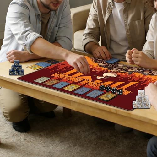 Ultimate TCG Battle Set: 24"x14" Stitched Fantasy Playmat, 16 Dice & Carry Bag – Non-Slip 2mm Rubber Card Game Mat for Trading Card Games (Chaos Goose, Classic Series) - color: Chaos Goose, size: CLASSIC SERIES