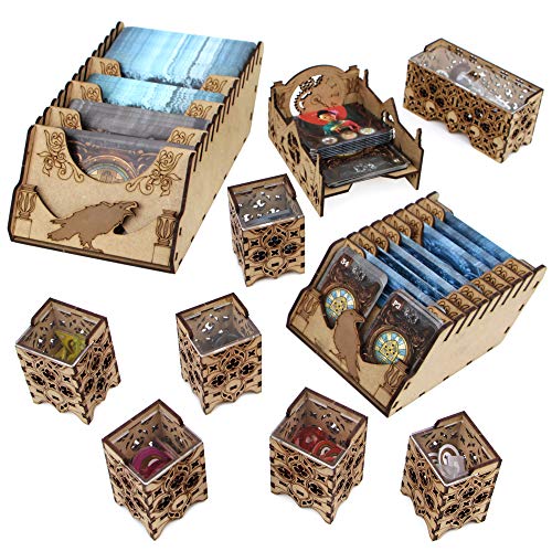 TowerRex Organizer for Mysterium Board Game and Hidden Signs, Secrets and Lies Expansion, Storage Instert, Accessories Upgrade