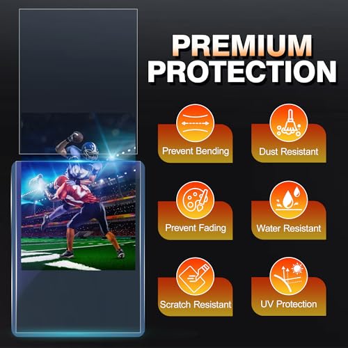 2000 Card Sleeves, Clear Hard Sleeves for Cards, 3"X4" Baseball Card Sleeves, Hard Plastic Card Protectors for Trading Sports Football Game Cards (1000 Hard Sleeves+1000 Penny Sleeves) - size: 1000 pcs + 1000 pcs Clear