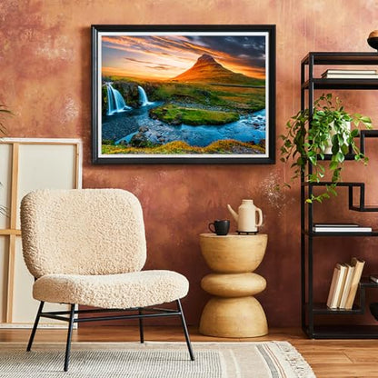 Jigsaw Puzzles for Adults, 2 Pack Puzzles for Adults 1000 Pieces,Sunset Over Kirkjufell in Iceland & Wooden Long Bridge in Plitvice National Park, Gifts for Women &Mom - color: Sunset Over Kirkjufell & Wooden Long Bridge