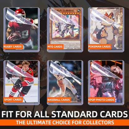1000 Film-Protected Toploaders +1000 Penny Sleeves for Trading Cards | Dust-proof, scratch-free, crystal-clear for baseball and sports cards - size: 1000Pack