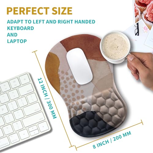 Hokafenle Ergonomic Mouse Pad Wrist Support, Wrist Rest Mousepad for Carpal Tunnel Pain Relief with Integrated Memory Foam Slope Massage Bulge (11.8x7.9 inch,Abstract Marble - color: KM17-Abstract Marble