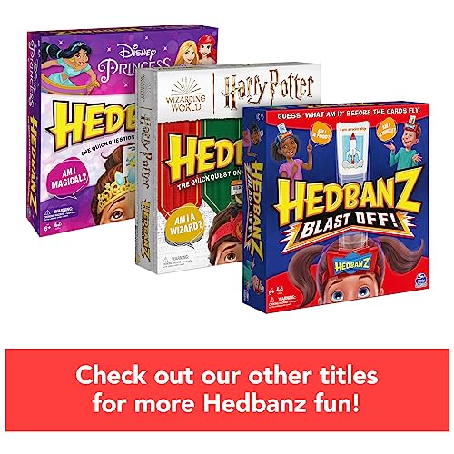 Hedbanz, Harry Potter Wizarding World 2022 Edition with New Cards Family Board Game Gift Toy Merchandise Books Movies Card Game House Headbands, for Adults & Kids Ages 6 and up - style: Wizarding World Hedbanz