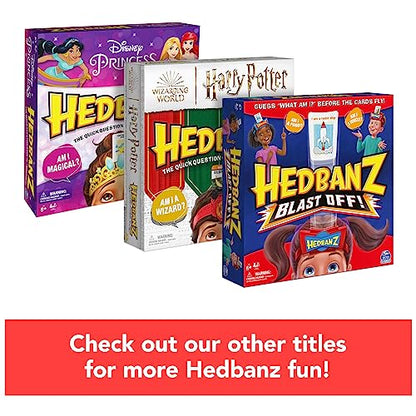 Hedbanz, Harry Potter Wizarding World 2022 Edition with New Cards Family Board Game Gift Toy Merchandise Books Movies Card Game House Headbands, for Adults & Kids Ages 6 and up - style: Wizarding World Hedbanz