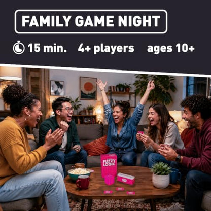 Fuzzy Logic Word Guessing Party Game – Funny Team-Based Card Game for Kids, Teens & Adults, Creative Clue & Strategy Game for Family Game Night, 4+ Players