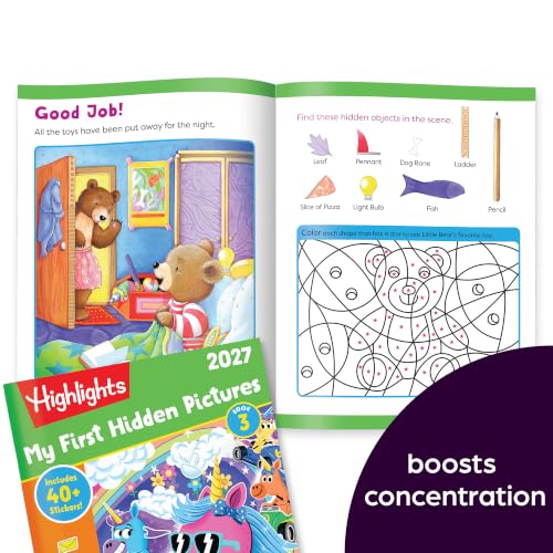 Highlights My First Hidden Pictures 2027 Special Edition Gift Set | Seek and Find Book Set for Little Ones with Simple Hidden Objects, Just Right Puzzles, Stickers and More for Kids Ages 3-6
