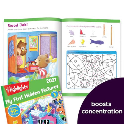 Highlights My First Hidden Pictures 2027 Special Edition Gift Set | Seek and Find Book Set for Little Ones with Simple Hidden Objects, Just Right Puzzles, Stickers and More for Kids Ages 3-6