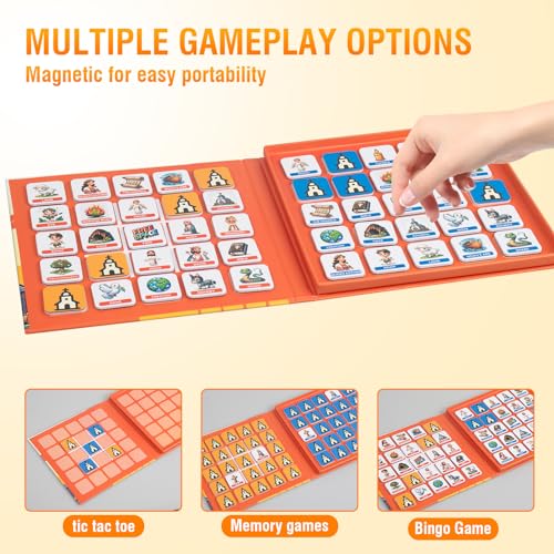 Travofun 3-in-1 Magnetic Bible Games for Kids Ages 5–8 | Magnetic memory match, story bingo and tic-tac-toe for church, Sunday school, Christian family game night and travel. - style: Bible Memory Game