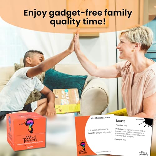 Junior - Vocabulary Word Game for Kids 8+ - Fun Family Conversation Starters - Reading Games for Elementary & Middle School - 150 Vocabulary Flash Cards/Conversation Cards - style: Junior