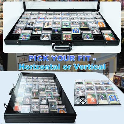 30 Modular Trade Card Risers | Black Acrylic - Perfect for Trade Shows, Display Cases, and Card Vendors - Display Stand for Sports Cards & Trading Card Games