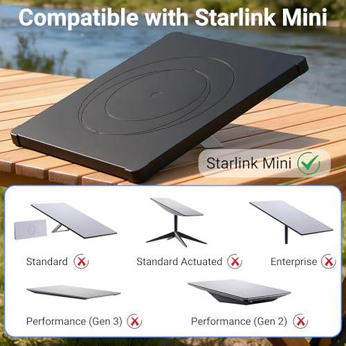 DAIERTEK Starlink Mini Protector Cover - Black Silicone Cover, Waterproof & Anti-Scratch Case Accessories for Starlink Mini Satellite Dish (Fits Roof, Car, RV, Truck, Trailer) - color: Black