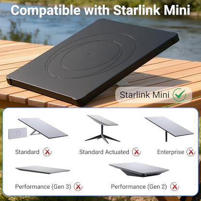DAIERTEK Starlink Mini Protector Cover - Black Silicone Cover, Waterproof & Anti-Scratch Case Accessories for Starlink Mini Satellite Dish (Fits Roof, Car, RV, Truck, Trailer) - color: Black