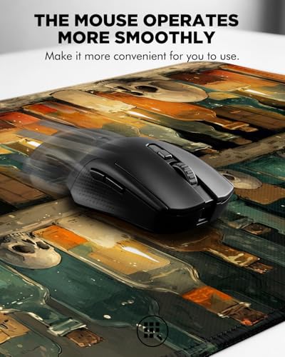 Mouse Pad, Desk Mat, 31.5x11.8in Large Mousepad, Midnight Shelf | Desk Pad with Stitched Edge & Rubber Non-Slip Bottom, Gaming Mouse Pad, Extended Mousepad for Home, Office - color: Midnight Shelf