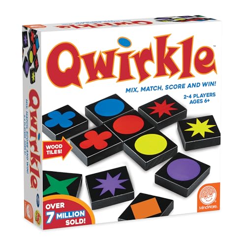 Mindware | Qwirkle UK Edition | Board Game | Ages 6+ | 2-4 Players | 45 Minutes Playing Time - style: Qwirkle UK Edition