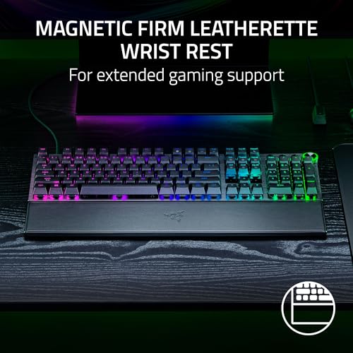 Razer Huntsman V3 Pro 8KHz Esports Gaming Keyboard, Analog Optical, Black | Gen-2 Analog Optical Switches, Rapid Trigger, Adjustable Actuation, Media Controls, PBT Keycaps - color: Black, size: Full Size, style: 8000 Hz Polling