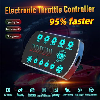 Throttle Response Controller 10 Drive Modes Smart Electronic Accelerator | Fit for Ford F150 F250 F350 F450 F550 Explorer Mustang Bronco Ranger Edge Fusion Taurus Focus Land Rover Mazda - size: 861-F6, style: 861-6