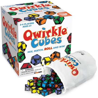 MindWare Qwirkle Cubes | A fast, replayable tile game. Includes 90 wooden cubes. - style: Qwirkle Cubes