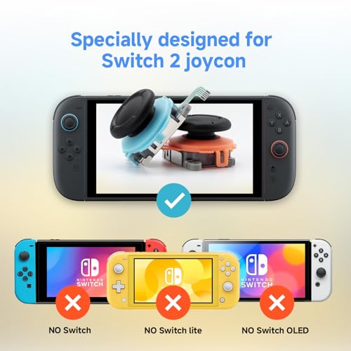 RGEEK Joystick Replacement Comaptible with Switch 2 Controller, Joysticks Repair Tool Kit for Switch 2 Accessory
