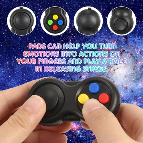 Woanger 24 Pcs Pad Classic Retro Controller Game Pad Controller Handheld Sensory Educational Toy for Relieving Stress ADHD ADD OCD Autism Anxiety(Solid Style)