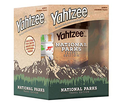 YAHTZEE National Parks Travel Edition | Classic Yahtzee Dice Game with a National Parks Theme | Perfect Travel Game for Families | Celebrate US National Parks Service | lawn-game-equipment