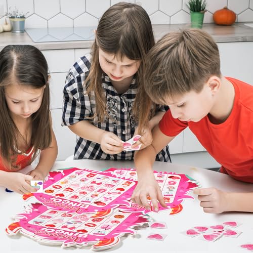 Blosssound Valentine's Day Bingo Game for Kids - Monster Theme Valentines Bingo Cards for 24 Players School Classroom Activities Fun Valentine Party Favors Games for Children Teacher Supplies - style: Valentine's Day
