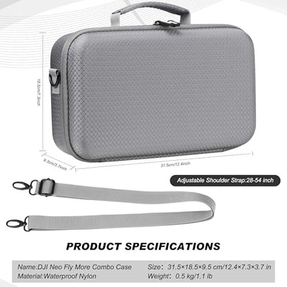 NEO Case, Waterproof hard Carrying Case for DJI NEO, Travel Storage Bag for DJI NEO Fly More Combo, Compatible RC-N3/N2 remote controller/Intelligent Flight Battery/Charging Hub and Accessories