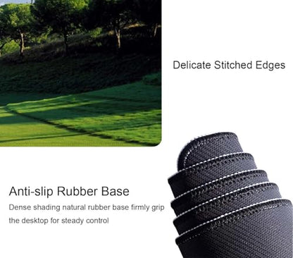 Golf Course Desk Mat Green Large Extended Mouse Pad XL Desk Pad Gaming Mousepad Keyboard Mouse Mat for Computer Laptop 31.5''X11.8'' Non-Slip Rubber Base with Stitched Edges - color: Golf Course