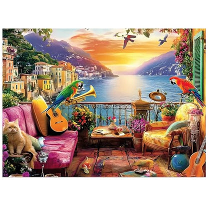 500 Piece Puzzles for Adults, Parrot Jigsaw Puzzle 500 Pieces for Adults Seniors, Nature Landscape Puzzles 500 Pieces for Adult, Holiday Party Gifts, Fun Challenging Family Games 20.5×15 in - style: Nature Puzzle