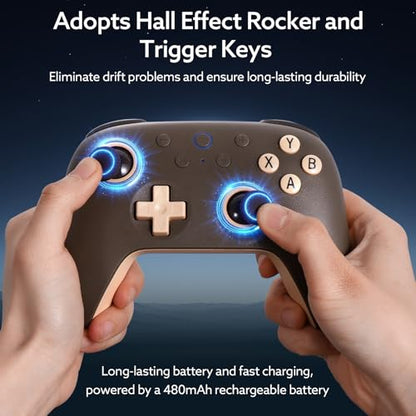 8Bitdo Ultimate 2C Wireless Controller (Brownie) - 1000Hz Polling | For Windows PC & Android, Hall Effect Joysticks & Triggers, Remappable L4/R4 Bumpers, Special Edition Colors - color: Special Edition-Brownie