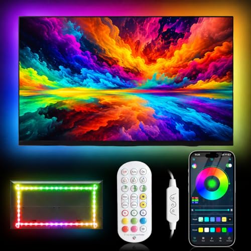 Daymeet LED Lights for TV, Led Backlight TV Lights RGB Led TV Lights USB Led Strip Lights for TV Led Lights Sync with Music Bluetooth APP Control Led Lights (Dreamcolor, 19.68FT for 55"-85" TV) - color: Dreamcolor, size: 19.68FT for 55"-85" TV