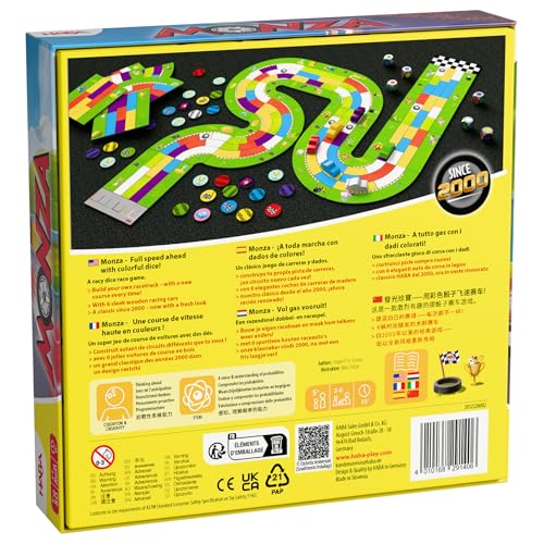 HABA Monza Car Racing Board Game for Kids, Color Matching Strategy Game, Ages 5+
