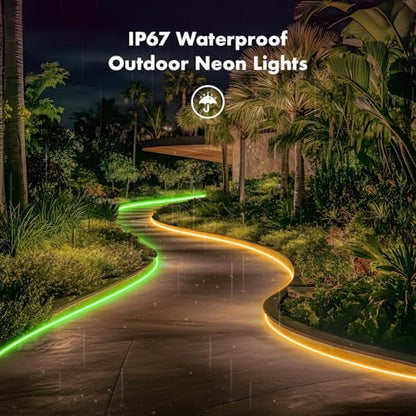 Aroste 16.4-Foot RGB neon Light Strip, Festive Decoration Light Strip | Waterproof IP67 light strip, supporting remote control and app control, suitable for bedroom and gaming LED light strips