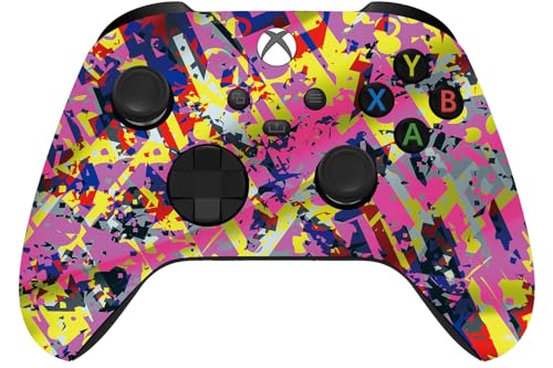 Custom Controllerzz Wireless Controller for Microsoft Xbox Series X/S & Xbox One - Custom Soft Touch Feel - Custom Series X/S Controller (X/S Neon Drip) - color: X/S Neon Drip