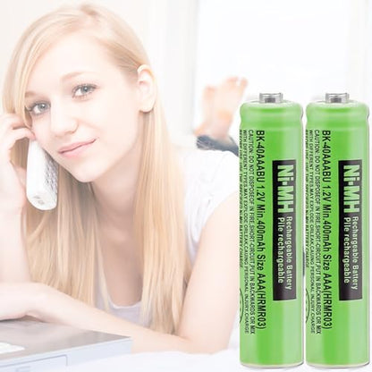 OSIM 6Pack BK-40AAABU Ni-MH AAA Rechargeable Batteries 1.2V AAA Ni-MH Rechargeable Batteries 400mah for Panasonic Cordless Phones, Remote Controls, Electronics - size: SL400-6 PCS