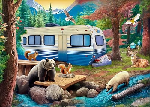 300 Pieces Puzzles for Adults - Jigsaw Puzzles for Kids - Forest Bear Adventure - color: Forest Bear Adventure