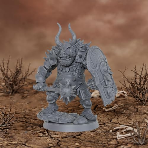 Fantasy DND Miniatures- Role Playing Tabletop Game Minis Orc Boar Fighter AS1029 | Premium 1:56 scale unpainted miniatures set; ideal fantasy Rpg Figure collection for tabletop rpg game custom painters.