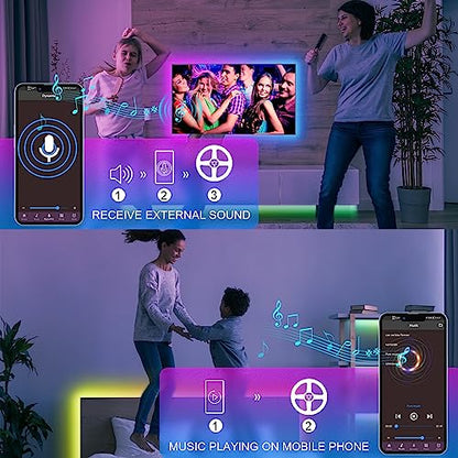 400ft Outdoor Led Strip Lights Waterproof, Trimmable Led Strip Lights Music Sync, RGB IP65 Waterproof Outside Led Lights Strip With Remote & App, Exterior Led Rope Light Waterproof For Pool Roof Yard - style: A4-400ft outdoor use-(2 rolls of 200ft)