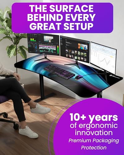 Arozzi Arena Gaming Desk Pad D009 | Full Desk Mouse Pad, Washable Desk Mat, Anti-Slip Rubber Base, Water-Resistant Surface - color: D009