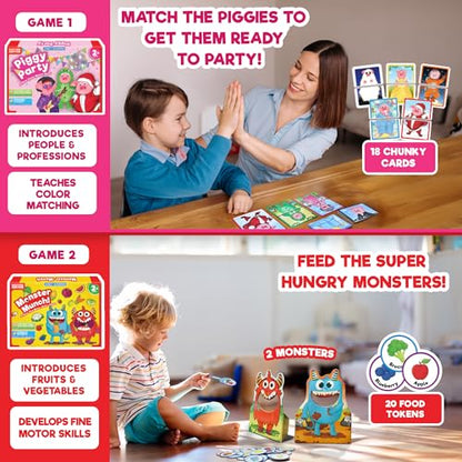 Doctor Jupiter My Big Box of Games for 2 to 4 | Toys for Ages 2-4 | Birthday Gift for 2 Year Old Boys and Girls | Toddler Toys for 2-3-4 Year Old | Learning & Education Toys - style: My Big Box of Games: 2+