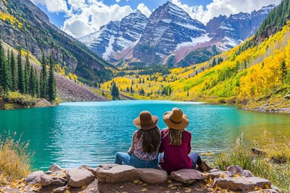 Autumn Mountain Lake Puzzles for Adults 1000 Pieces,27.5x19.7in | National Park,Challenging Landscape Puzzle for Game Nights Family,Dust-Free,HD Poster - color: Autumn Mountain Lake