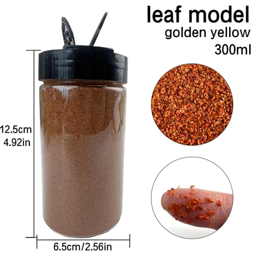 Multicolor Leaf Model - 300ml Miniature Scenery Material for Train Railway, Diorama, Car Scene & Scale Landscape Layouts (Golden Yellow) - color: Golden Yellow