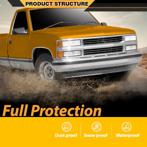 CNNELL Hood Insulation Pad 1/2" with Clips Compatible with 1988-1998 Chevy Truck C1500 K2500 3500 Black - style: 1988-1998 Chevy Truck