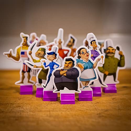 Rival Restaurants by Gap Closer Games | Strategy Board Game | 2 to 6 Players | Ages 10+ | 45+ Minutes | Unique Chefs, Upgradable Restaurants & Recipe Cooking - style: Base