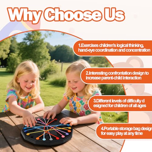 Vodolo Updated Version Brainy Knots Game,Puzzle New Board Games 2025 Safe and Sturdy for Travel Party Activities Rope Challenge,2 Player Fun Educational Family Board Games,Rope Untangling Puzzle Game - size: 1PCS
