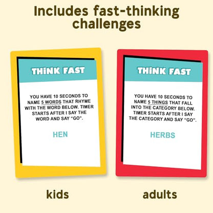 Who Knows More? Kids or Adults, The Ultimate Trivia Game for Families | Fun Family Game for All Ages Including Kids, Teens and Adults, See Who is Smarter in the Best Card Game for Family Game Night