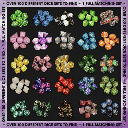 1985 Games Premium Mystery Dice, Set of 7 Polyhedral Dice, Heart Dice, Pink Dice, Suitable for Role Playing, Table Games (Premium Mystery Pack of 6) - color: Premium Mystery Dice, size: Pack of 6